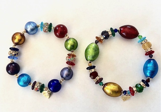 Colorful Elegance of Heirloom Quality Murano Crystal Beads 